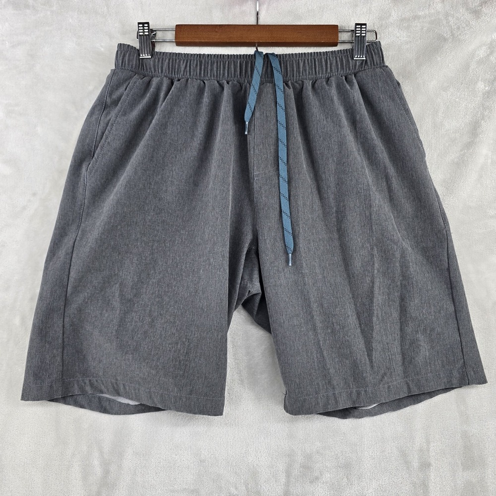FLYlow Shorts Mens XL Gray‎ Elastic Waist Drawstring Hiking Athletic Tahoe